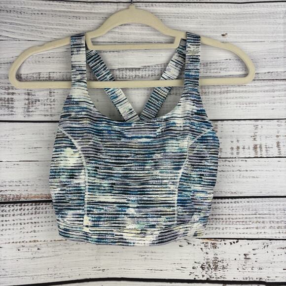 Lululemon Pure Practice Bra Blurry Belle Multi / Sea Mist Luxtreme Yoga Size 6 - Picture 3 of 10